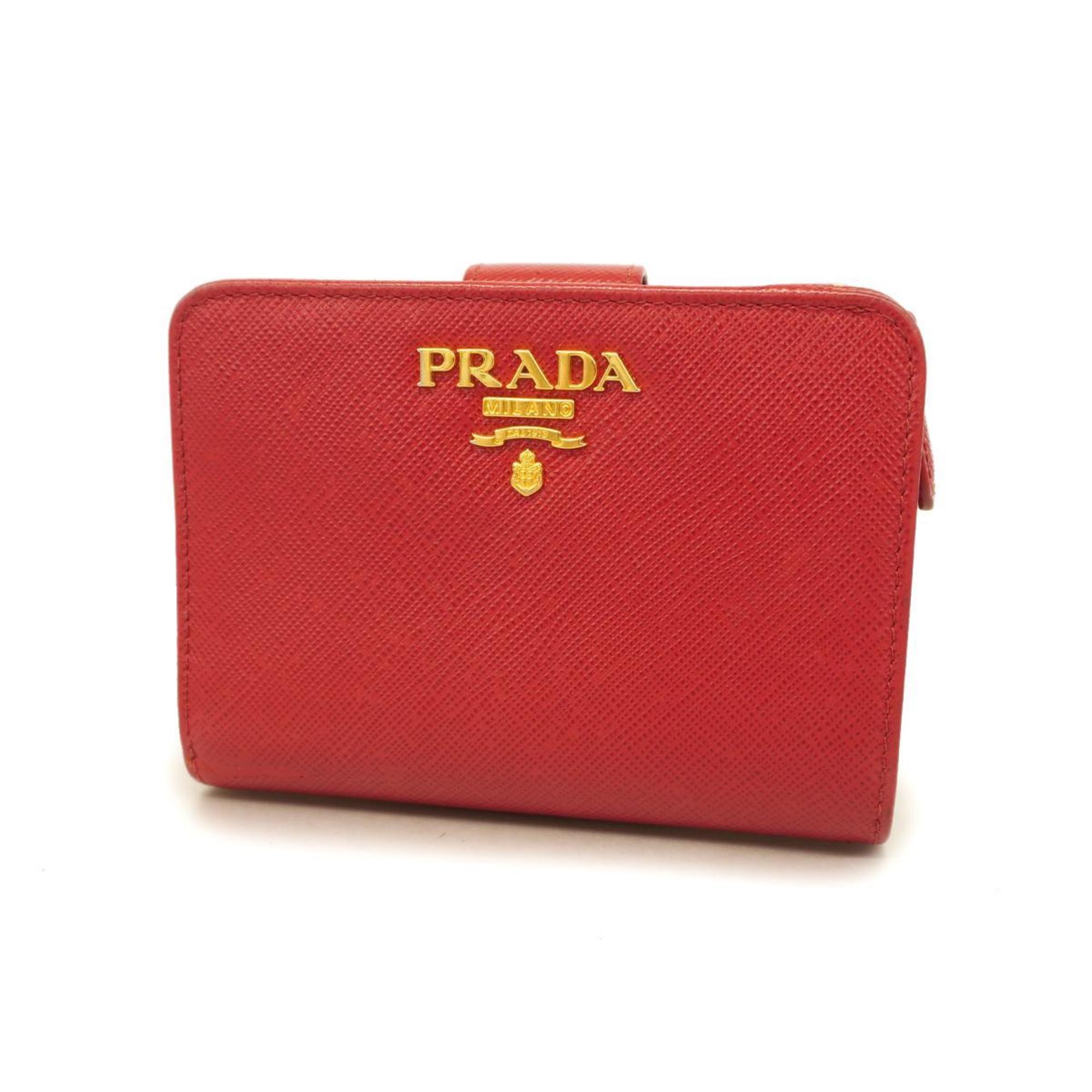 プラダ(Prada) プラダ 財布 サフィアーノ レザー レッド   レディース