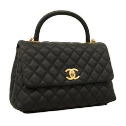 シャネル(Chanel) シャネル ハンドバッグ マトラッセ チェーンショルダー キャビアスキン ブラック  レディース