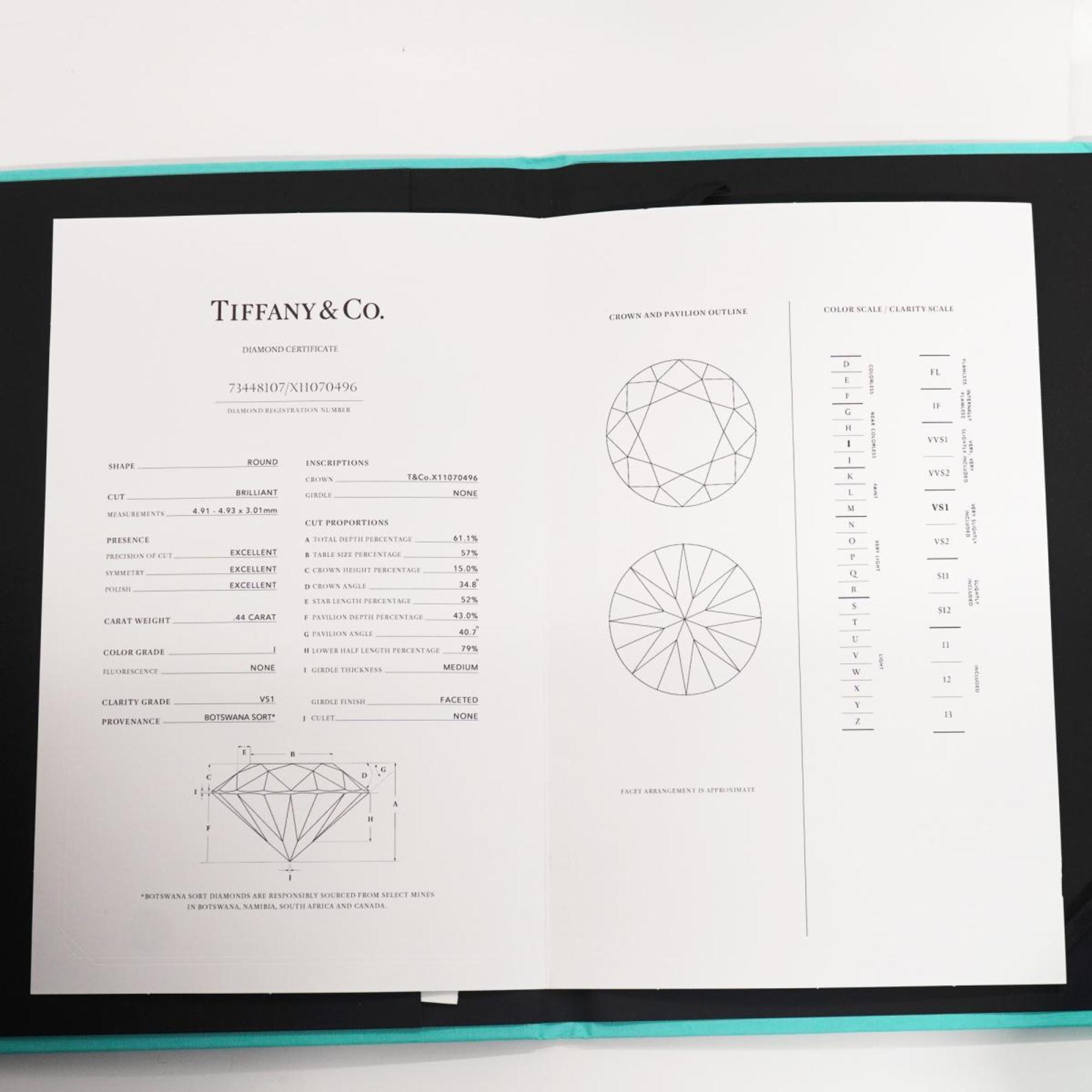 ティファニー(Tiffany) ティファニー リング ハーモニー 1PD ダイヤモンド Pt950 プラチナ 0.44ct  レディース