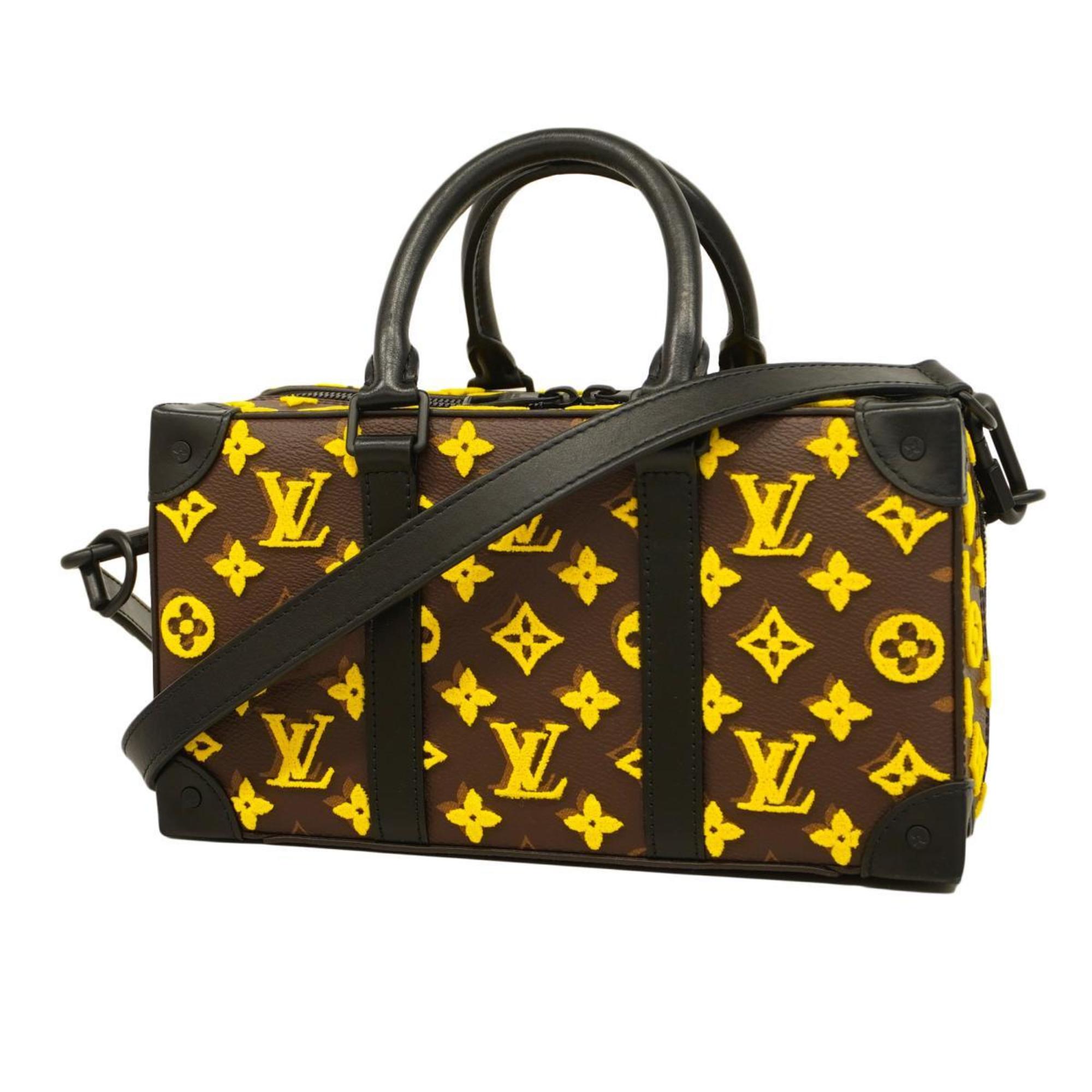 ルイ・ヴィトン(Louis Vuitton) ルイ・ヴィトン ハンドバッグ モノグラム・タフタージュ スピーディソフトトランク M45025 ブラウン イエローレディース