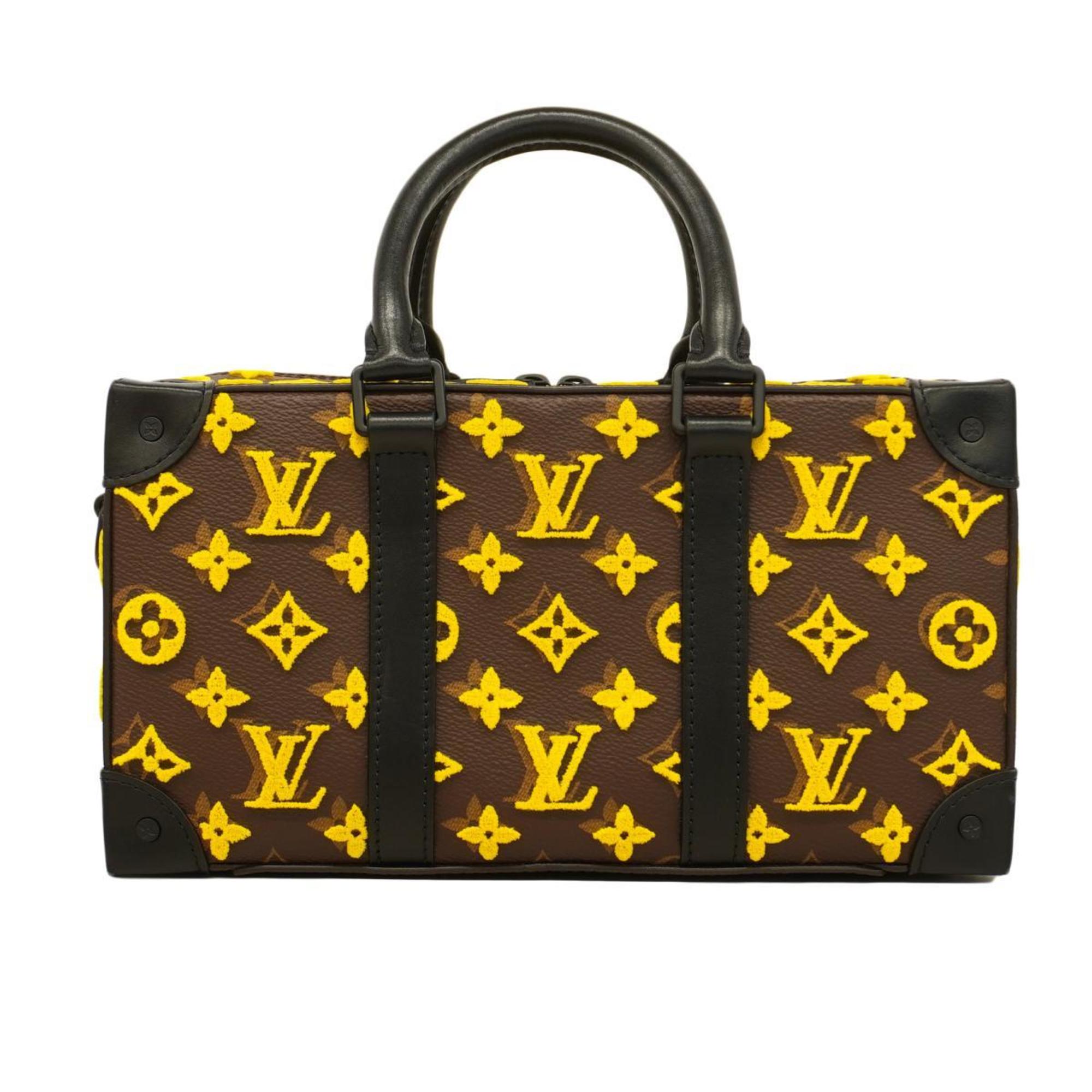 ルイ・ヴィトン(Louis Vuitton) ルイ・ヴィトン ハンドバッグ モノグラム・タフタージュ スピーディソフトトランク M45025 ブラウン イエローレディース