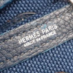 エルメス(Hermes) エルメス トートバッグ プティットサンチュールPM □L刻印 トワルアッシュ ブルー   レディース