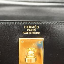 エルメス(Hermes) エルメス ハンドバッグ ケリー35 〇S刻印 ボックスカーフ ブラック   レディース