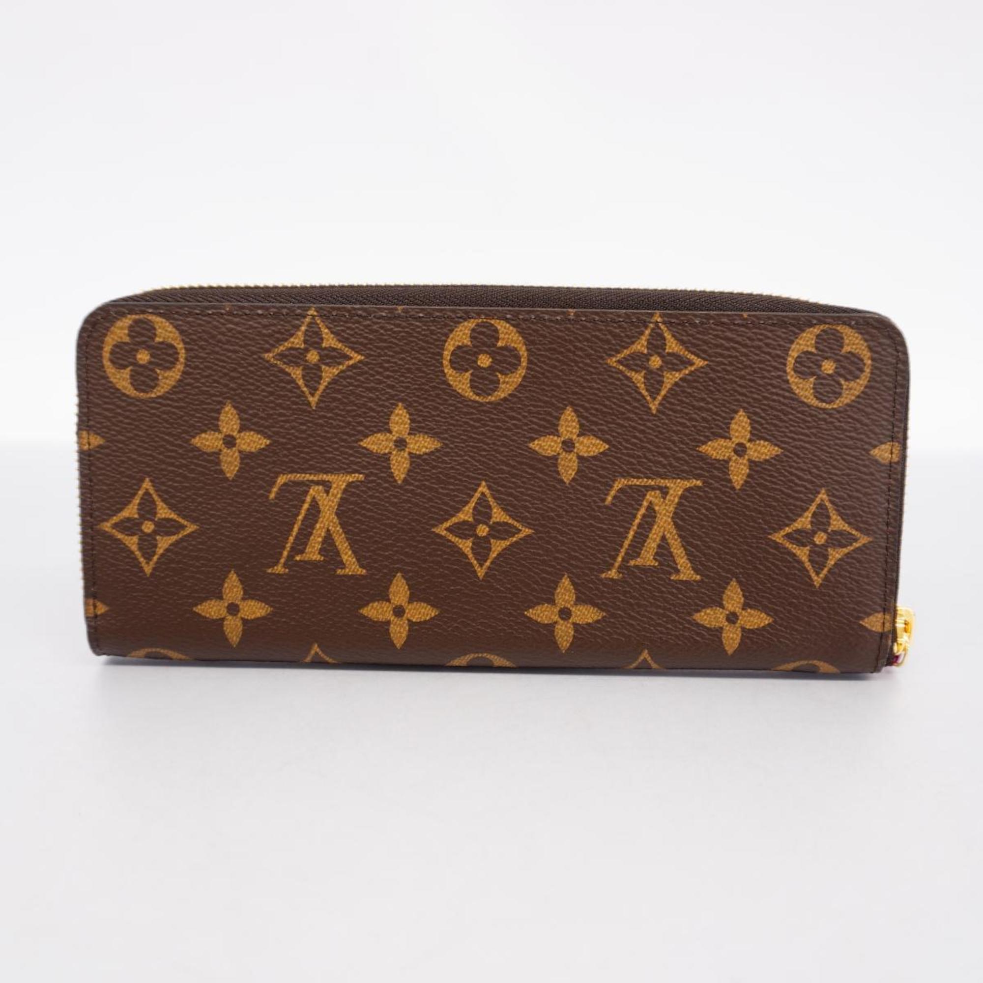 ルイ・ヴィトン(Louis Vuitton) ルイ・ヴィトン 長財布 モノグラム ポルトフォイユクレマンス M60742 ブラウン フューシャメンズ レディース