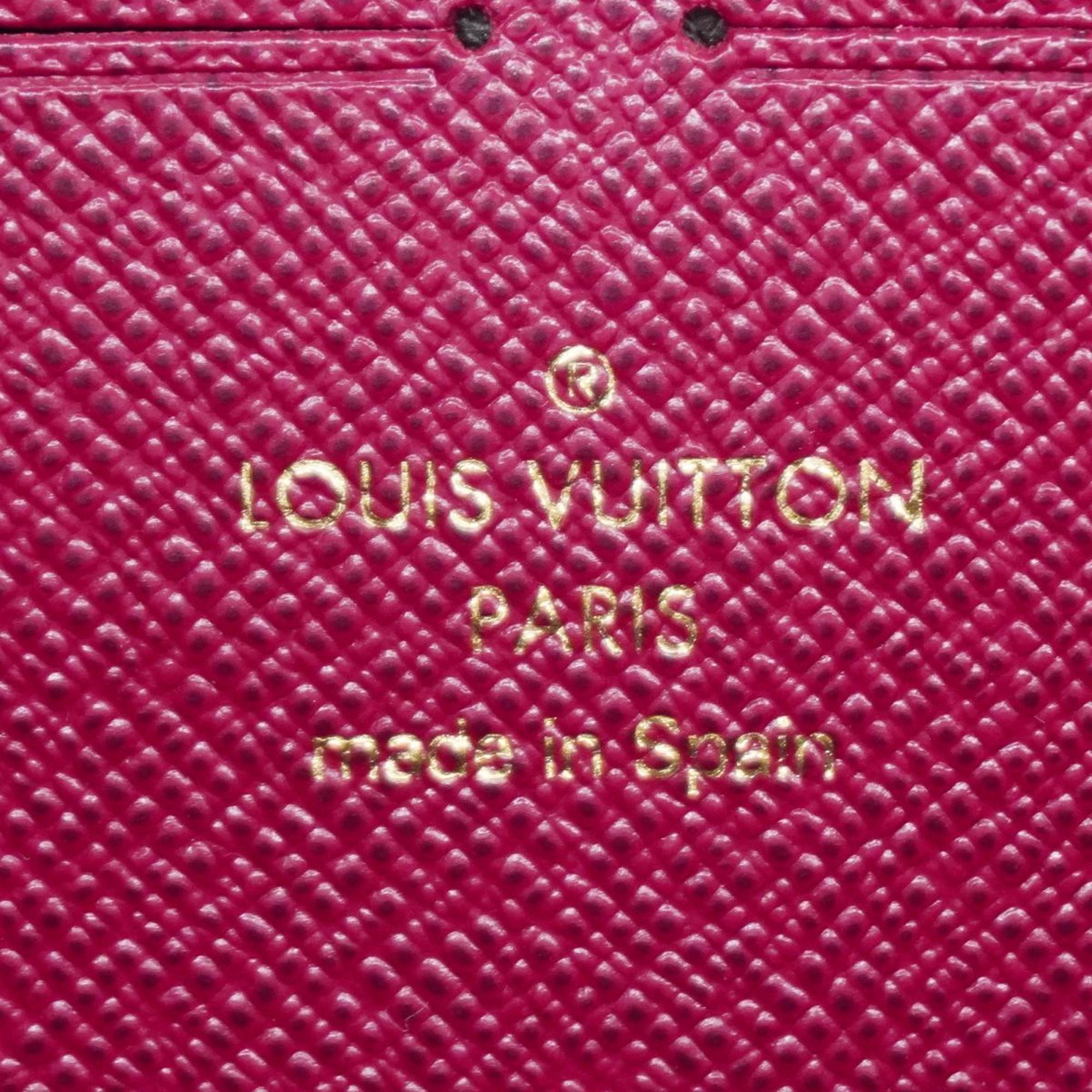 ルイ・ヴィトン(Louis Vuitton) ルイ・ヴィトン 長財布 モノグラム ポルトフォイユクレマンス M60742 ブラウン フューシャメンズ レディース