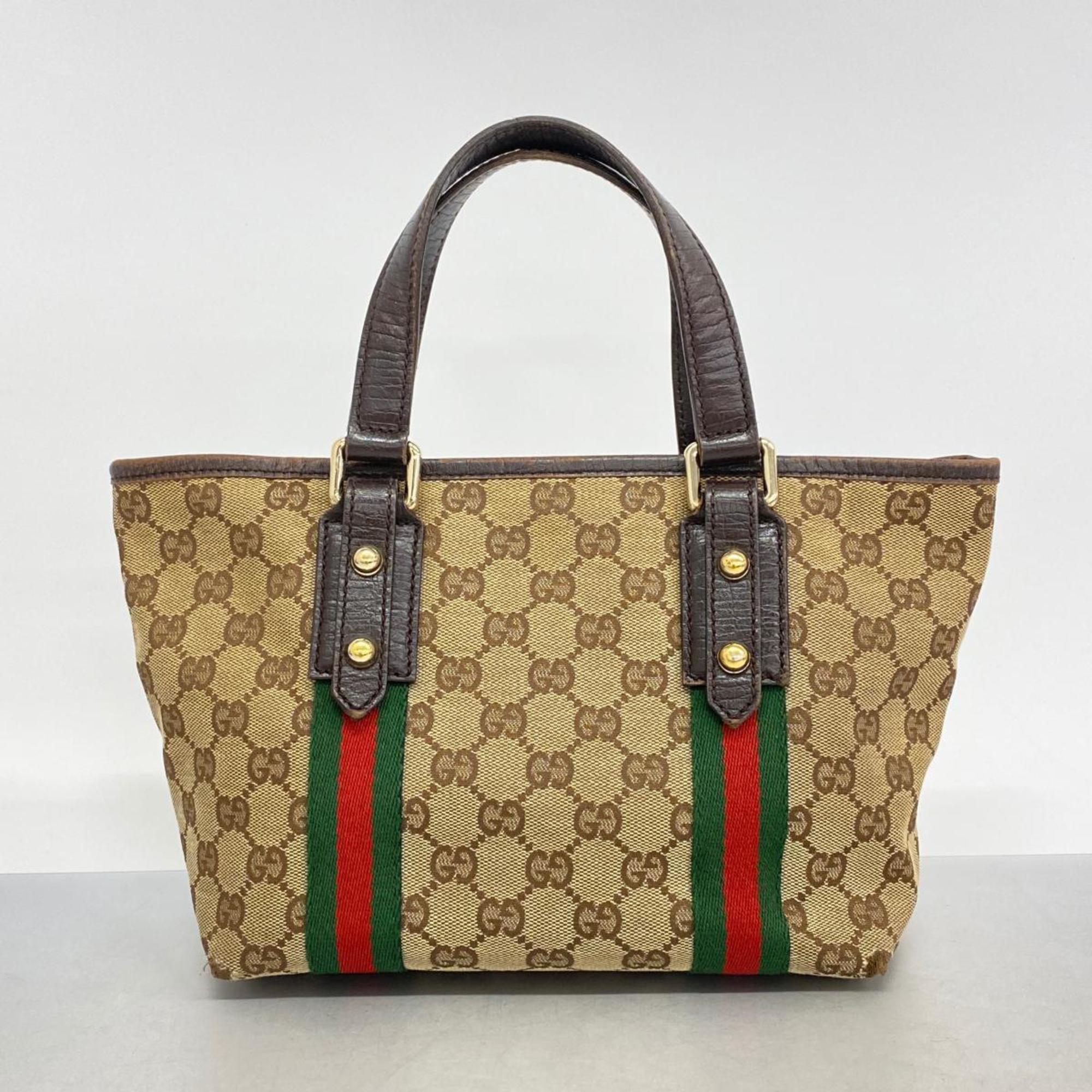 グッチ(Gucci) グッチ ハンドバッグ GGキャンバス シェリーライン 139261 キャンバス ブラウン ベージュ   レディース