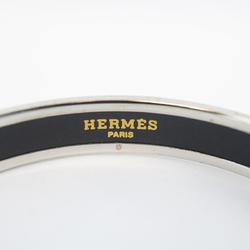 エルメス(Hermes) エルメス バングル エマイユPM メタル素材 七宝焼き シルバー ブラック  レディース