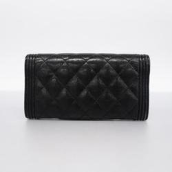 シャネル(Chanel) シャネル 長財布 キャビアスキン ブラック   レディース