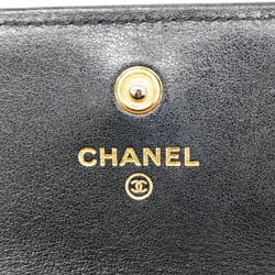 シャネル(Chanel) シャネル 長財布 キャビアスキン ブラック   レディース