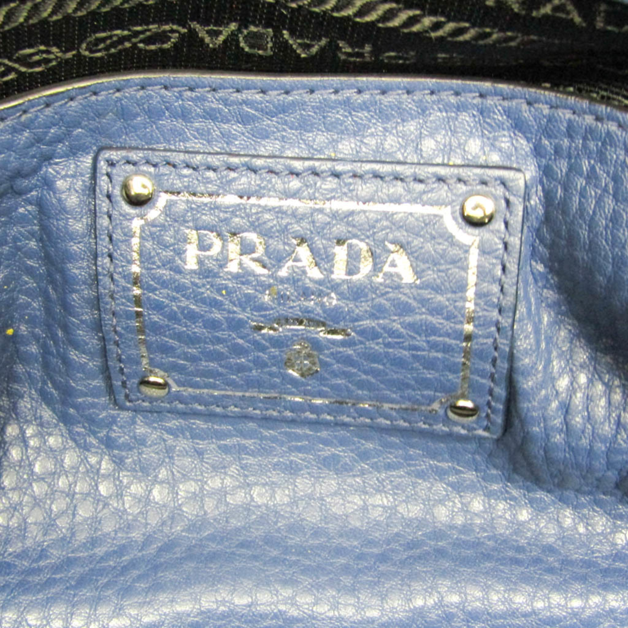 プラダ(Prada) VITELLO PHENIX BN2795 レディース レザー ハンドバッグ,ショルダーバッグ ブルー