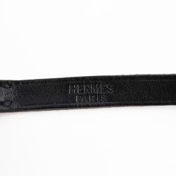 エルメス(Hermes) エルメス ブレスレット アピ3 □F刻印 メタル素材 レザー シルバー ブラック  メンズ レディース