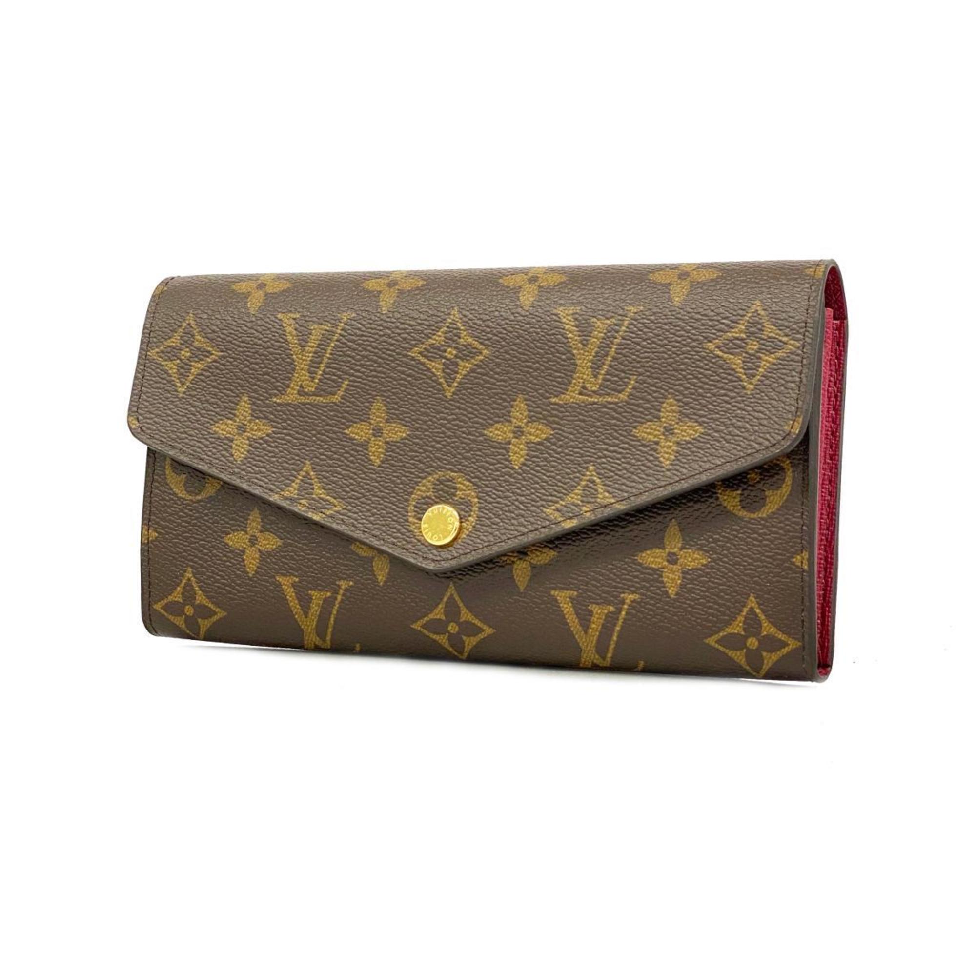 ルイ・ヴィトン(Louis Vuitton) ルイ・ヴィトン 長財布 モノグラム ポルトフォイユサラ M62234 ブラウン フューシャレディース