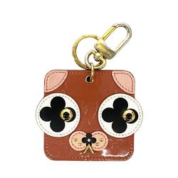 ルイ・ヴィトン(Louis Vuitton) ルイ・ヴィトン キーホルダー ヴェルニ ポルトクレ アニマルフェイス M68217 ピンクレディース