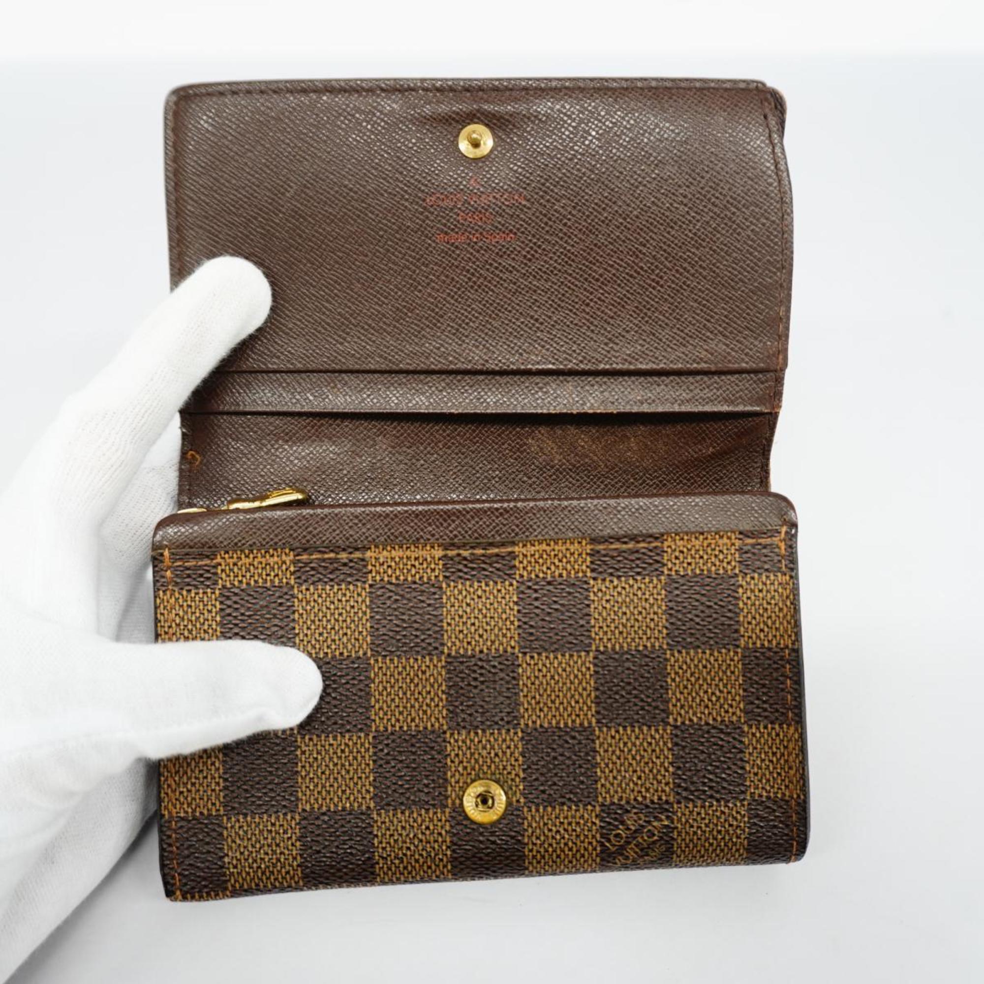 ルイ・ヴィトン(Louis Vuitton) ルイ・ヴィトン 財布 ダミエ ポルトモネビエトレゾール N61730 エベヌレディース