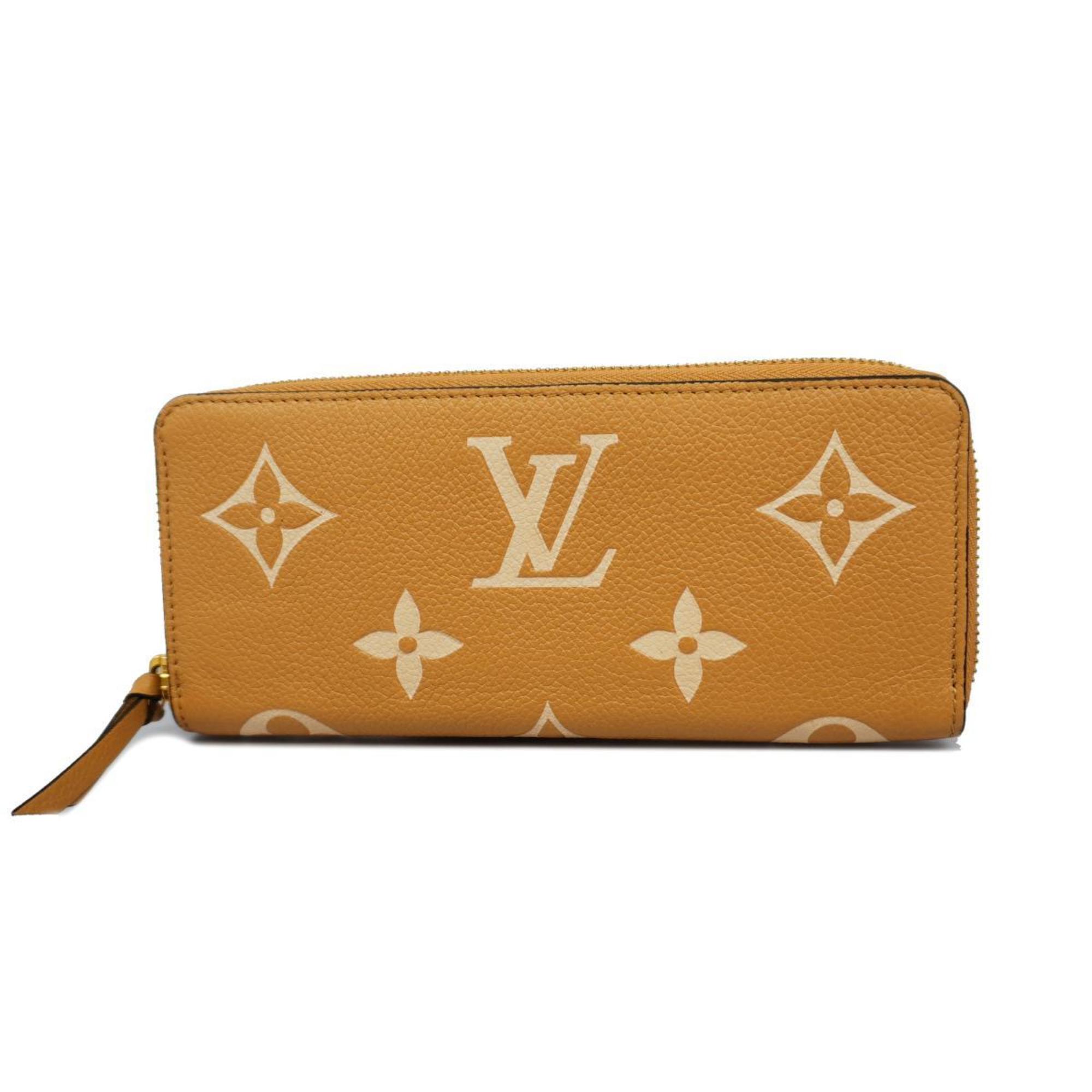 ルイ・ヴィトン(Louis Vuitton) ルイ・ヴィトン 長財布 モノグラム・アンプラント バイカラー ポルトフォイユクレマンス M81460 アリゾナ ベージュレディース