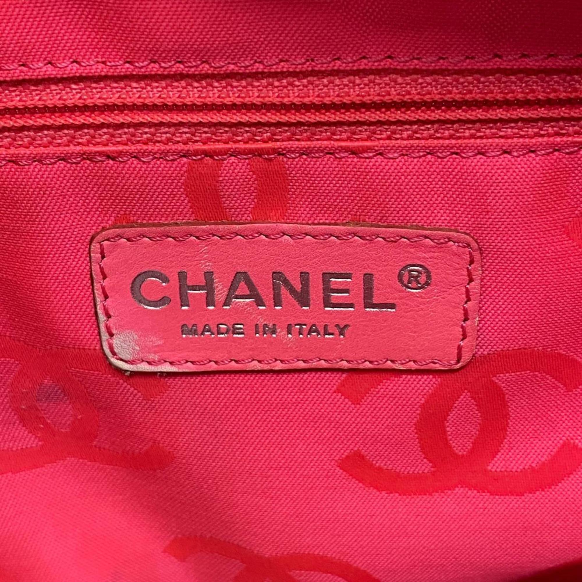 シャネル(Chanel) シャネル トートバッグ カンボン ラムスキン ブラック ホワイト  レディース