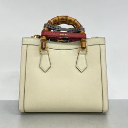 グッチ(Gucci) グッチ ハンドバッグ GGマーモント バンブー 702721 レザー ホワイト   レディース