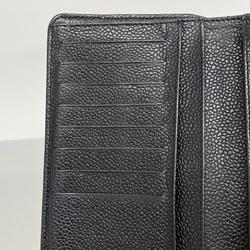 シャネル(Chanel) シャネル 長財布 マトラッセ キャビアスキン ブラック   レディース