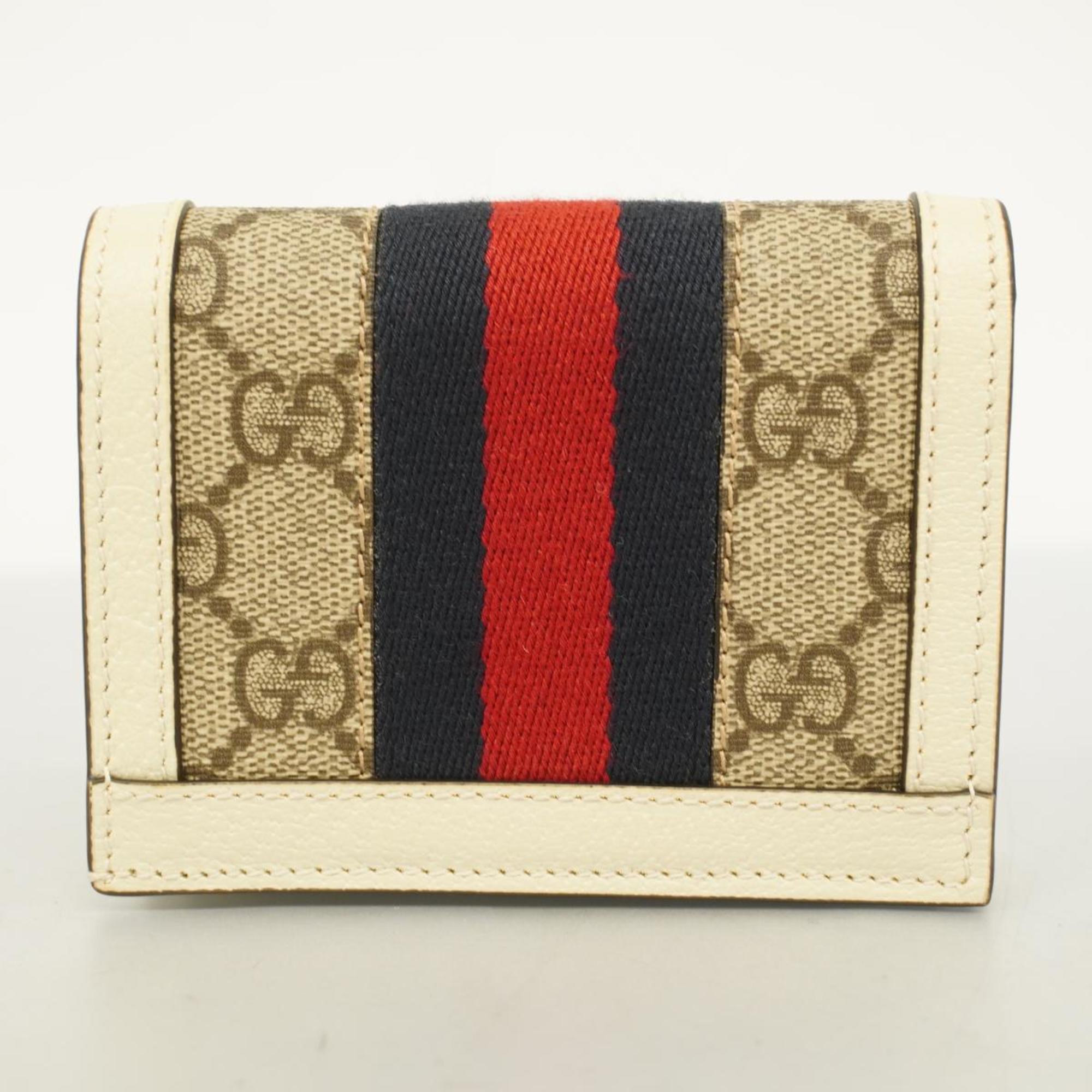 グッチ(Gucci) グッチ 財布 オフィディア 523155  アイボリー ベージュ   レディース