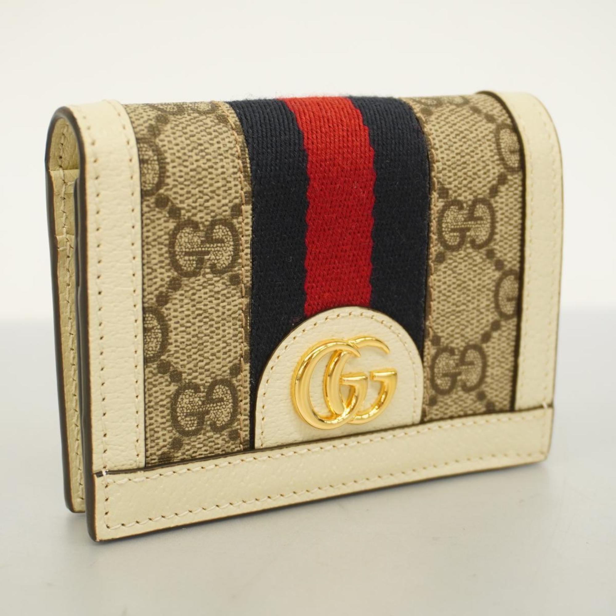 グッチ(Gucci) グッチ 財布 オフィディア 523155  アイボリー ベージュ   レディース