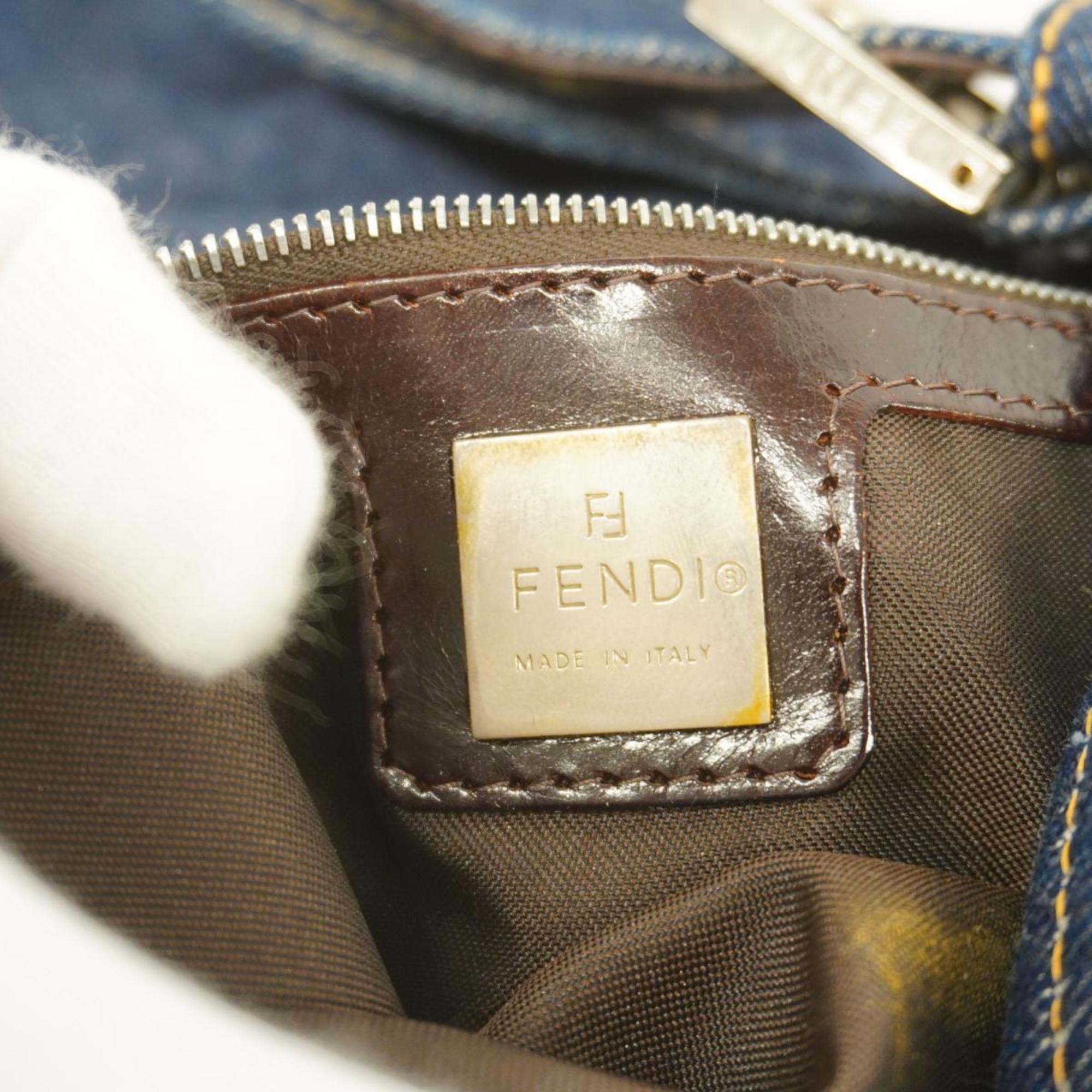 フェンディ(Fendi) フェンディ ハンドバッグ マンマバケット デニム ネイビー   レディース