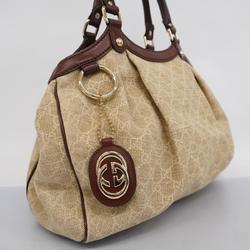 グッチ(Gucci) グッチ トートバッグ 211944 キャンバス ブラウン ブルー シャンパン  レディース