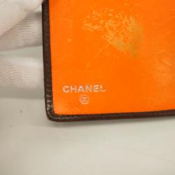 シャネル(Chanel) シャネル 長財布 カンボン ラムスキン パテントレザー ブラウン   レディース