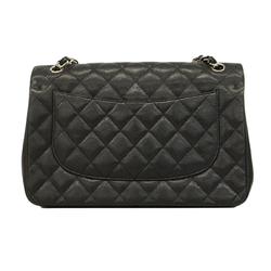 シャネル(Chanel) シャネル ショルダーバッグ デカマトラッセ Wフラップ Wチェーン キャビアスキン ブラック   レディース