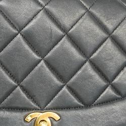 シャネル(Chanel) シャネル ショルダーバッグ マトラッセ ダイアナ チェーンショルダー ラムスキン ブラック   レディース