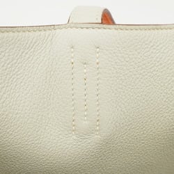 エルメス(Hermes) エルメス トートバッグ ドラブルセンス36 □O刻印 トリヨンクレマンス オレンジ パールグレー  レディース