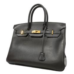 エルメス(Hermes) エルメス ハンドバッグ バーキン35 □A刻印 アルデンヌ ブラック   レディース