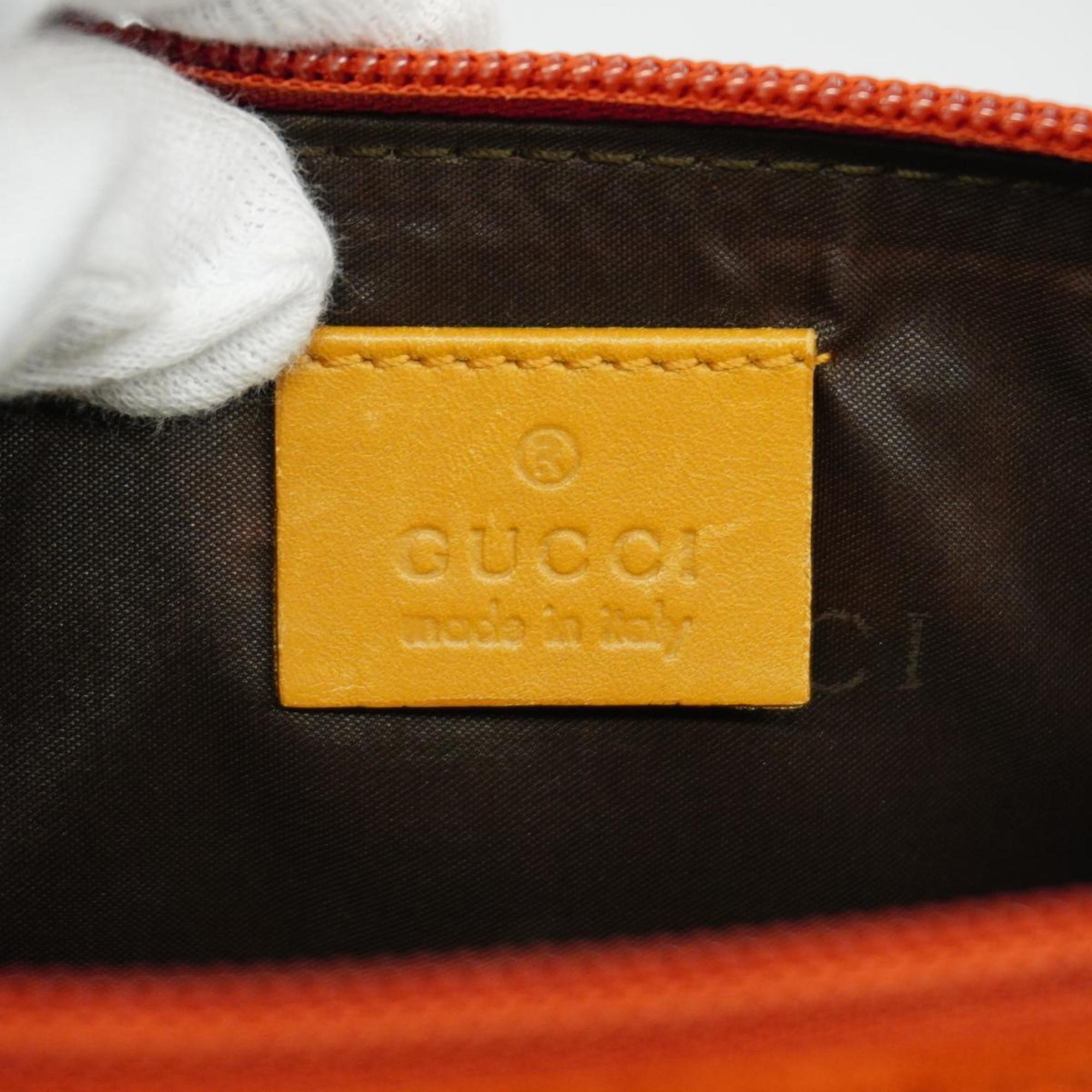 グッチ(Gucci) グッチ ポーチ 039 1103 スウェード レザー オレンジ   レディース