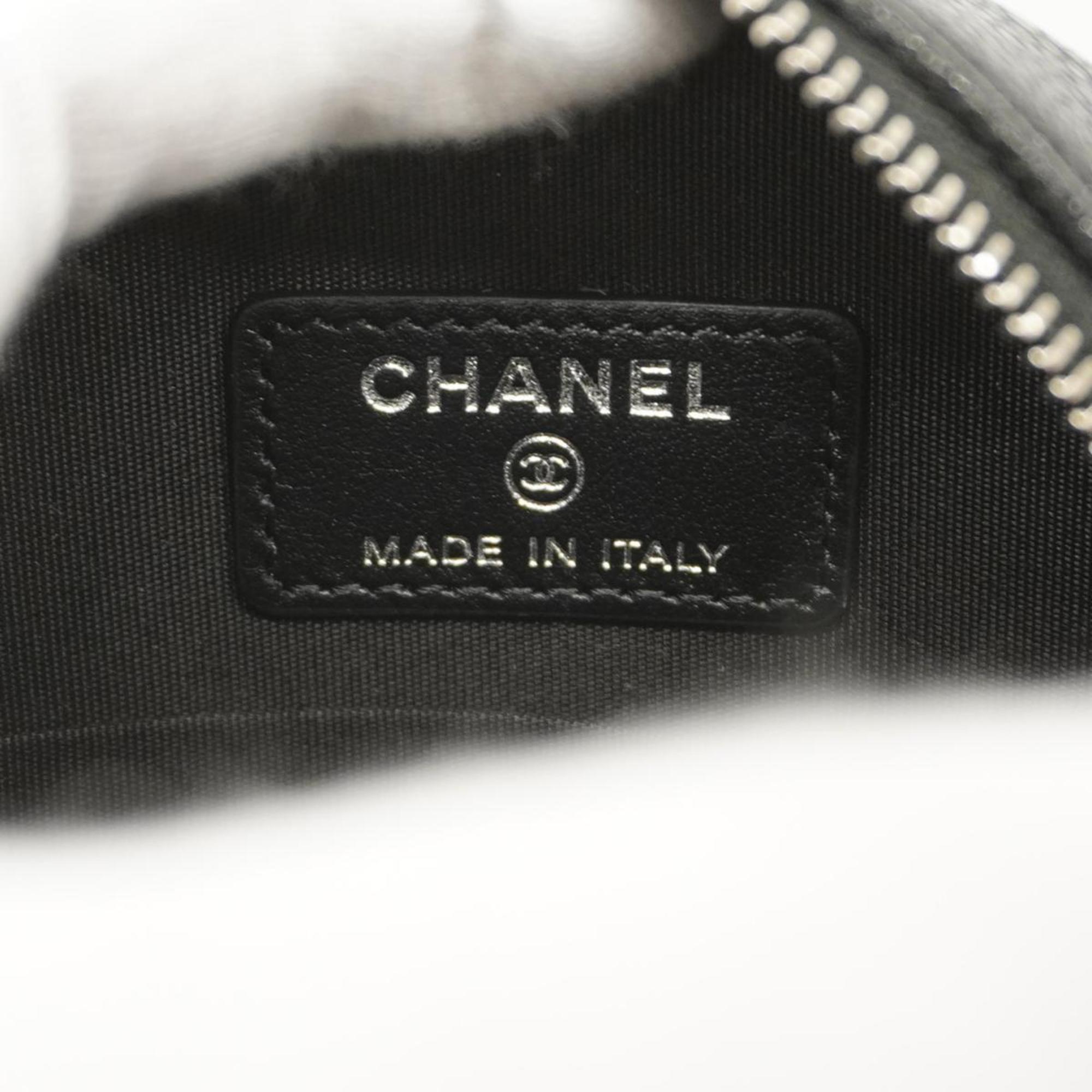 シャネル(Chanel) シャネル ショルダーバッグ カメリア チェーンショルダー キャビアスキン ブラック   レディース