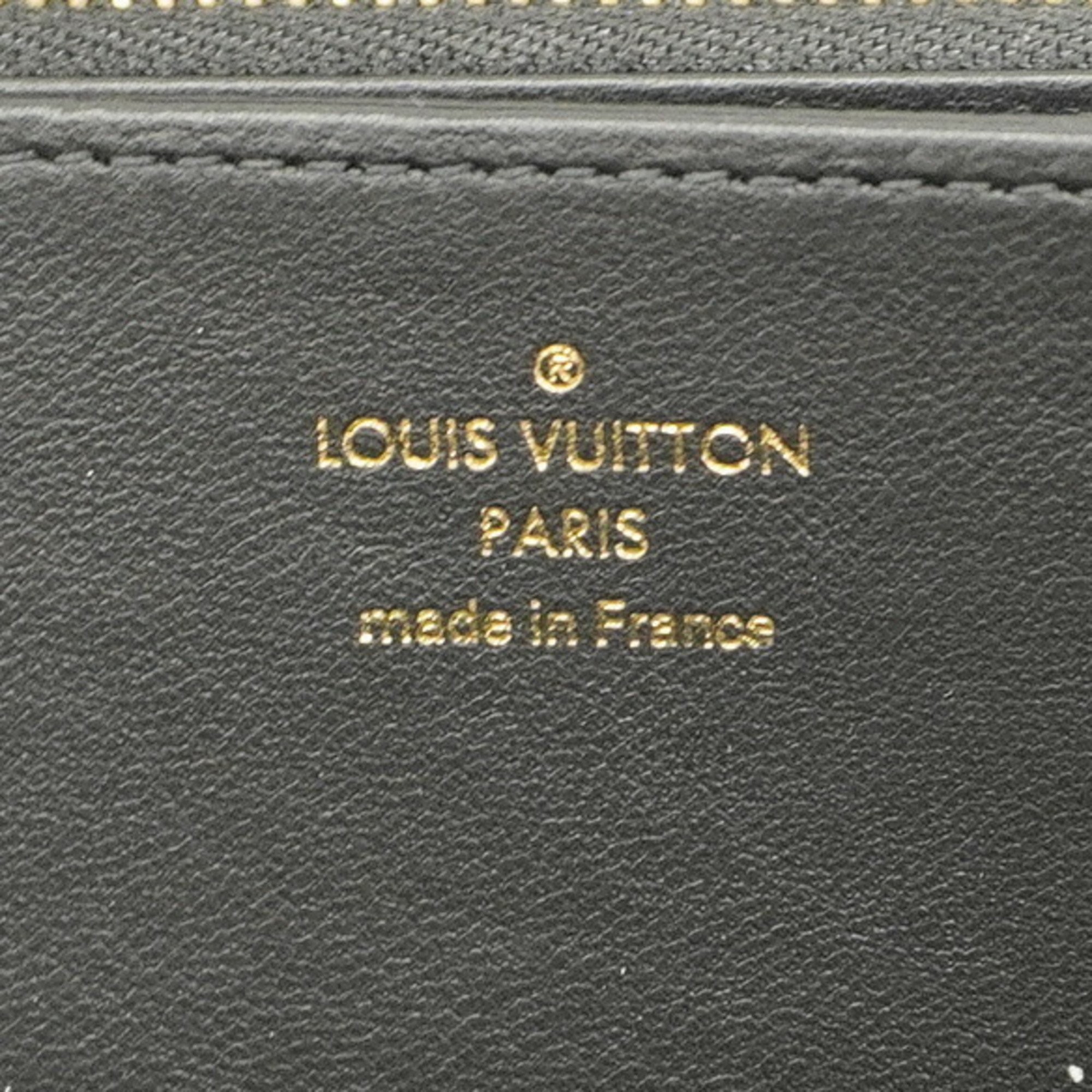 ルイ・ヴィトン(Louis Vuitton) ルイ・ヴィトン 長財布 モノグラムエンボス ジッピーウォレット M81510 ノワールレディース