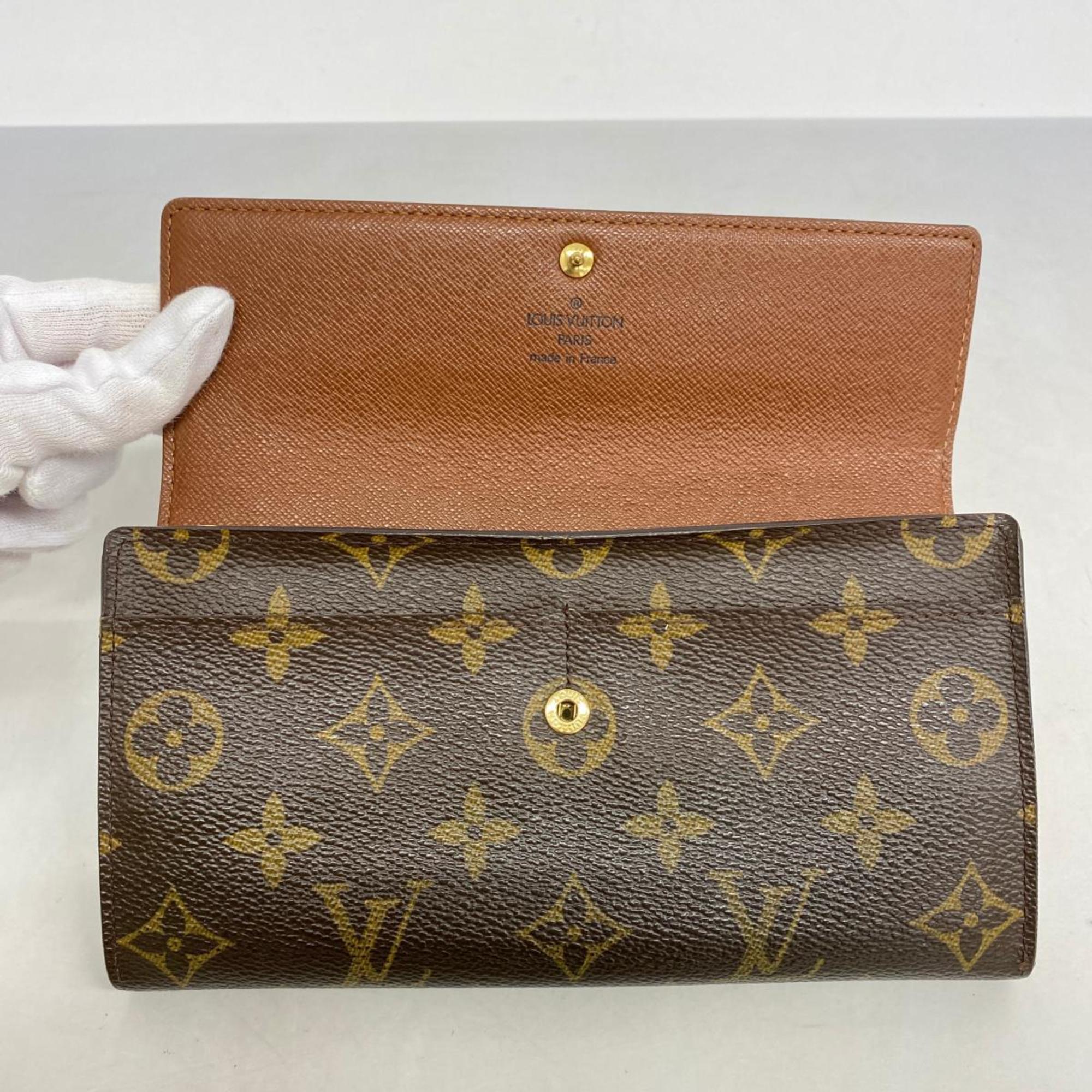 ルイ・ヴィトン(Louis Vuitton) ルイ・ヴィトン 長財布 モノグラム ポシェットポルトモネクレディ M61726 ブラウンレディース