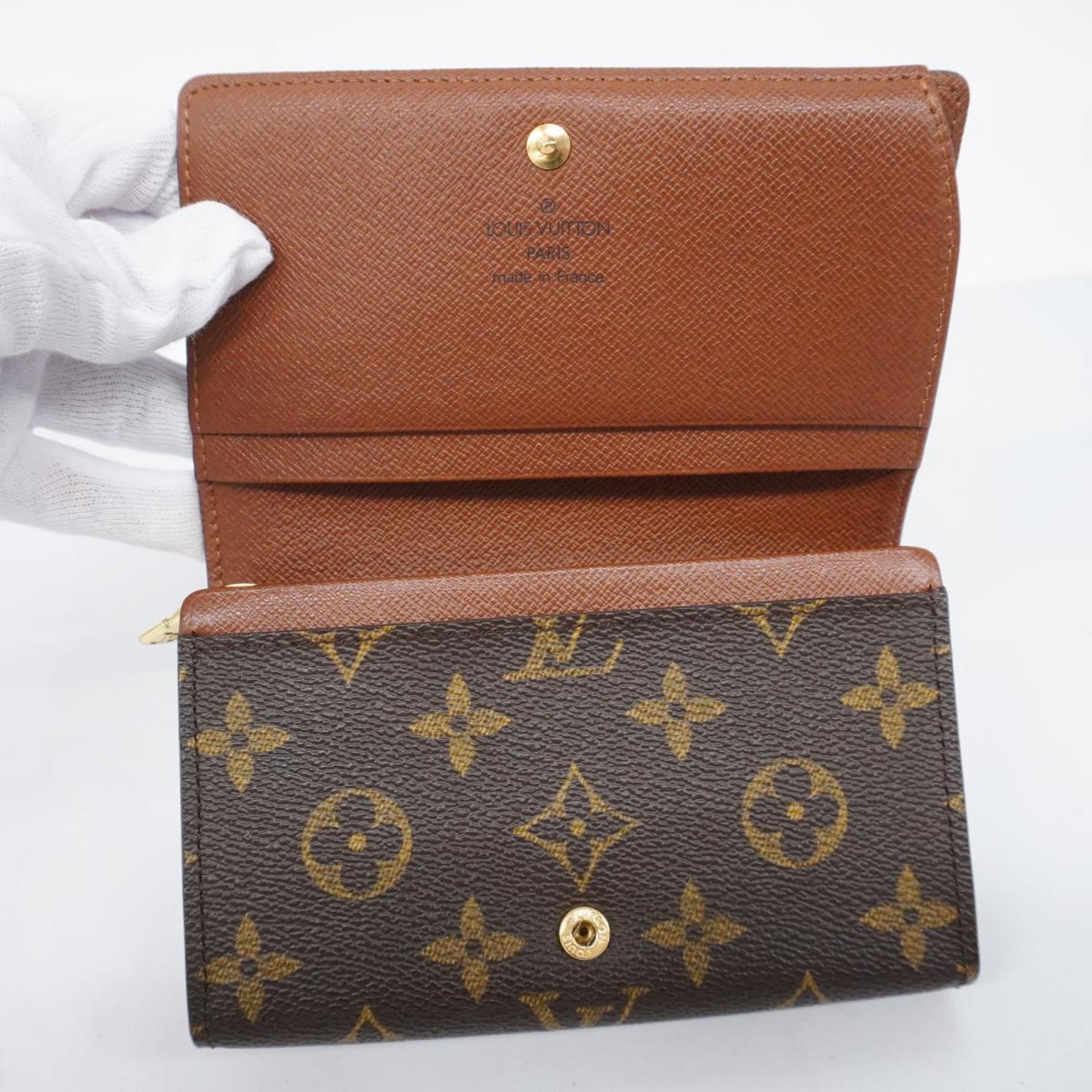 ルイ・ヴィトン(Louis Vuitton) ルイ・ヴィトン 財布 モノグラム ポルトモネビエトレゾール M61730 ブラウンメンズ レディース