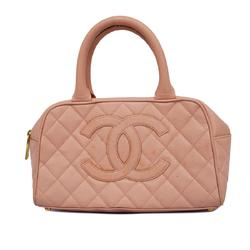 シャネル(Chanel) シャネル ハンドバッグ マトラッセ キャビアスキン ピンク  レディース