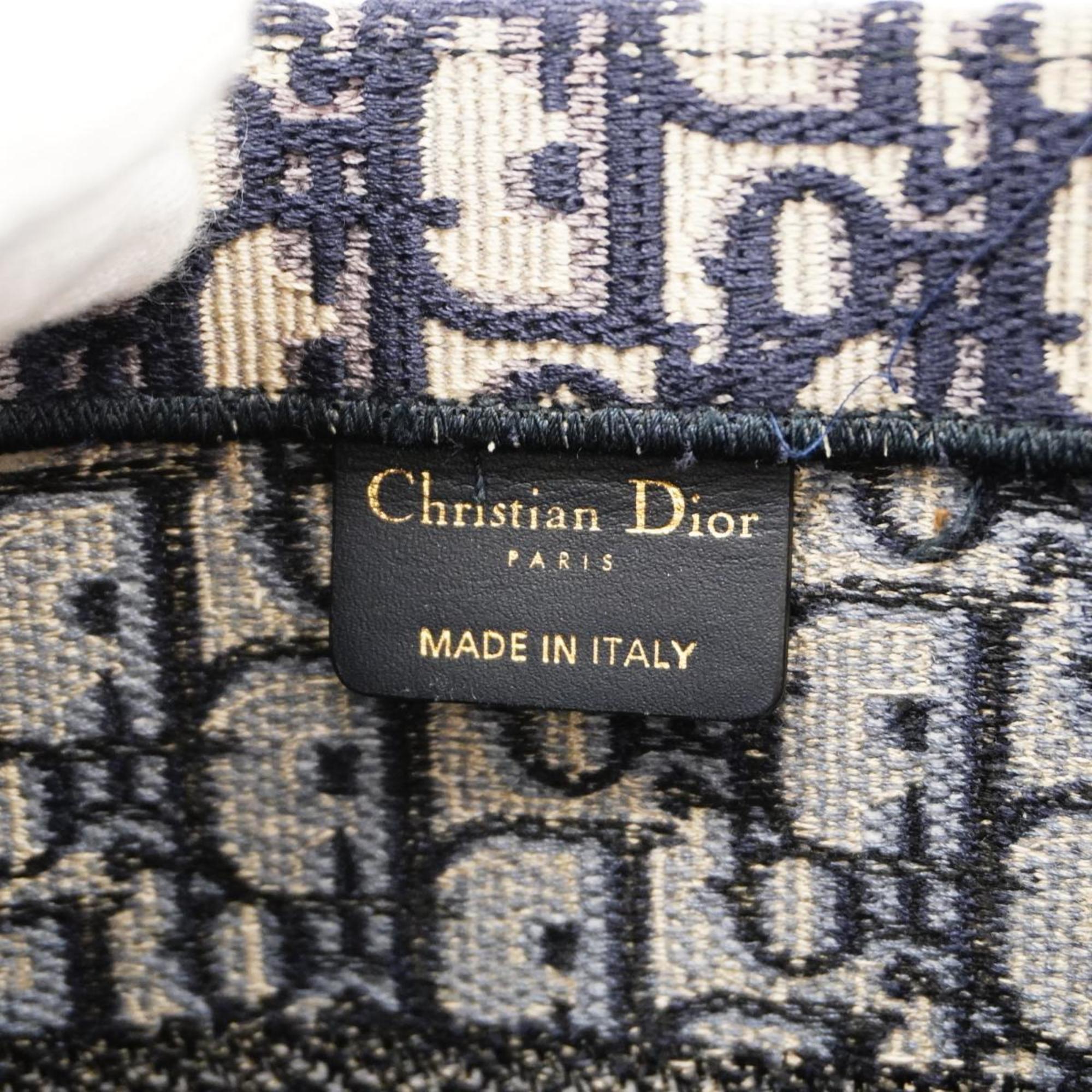 クリスチャン・ディオール(Christian Dior) クリスチャンディオール トートバッグ トロッター ブックトート キャンバス ネイビー  レディース