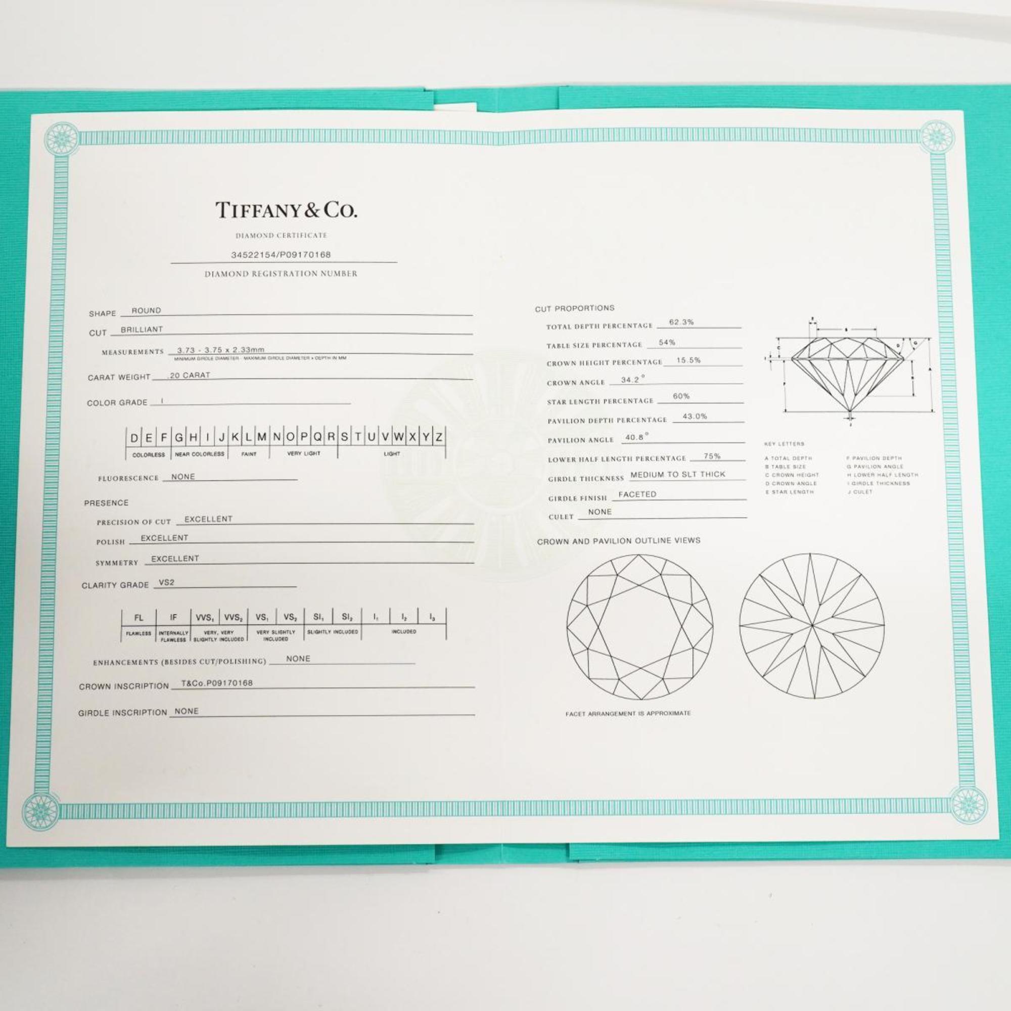 ティファニー(Tiffany) ティファニー リング ソリティア 1PD ダイヤモンド Pt950 プラチナ 0.20ct  レディース