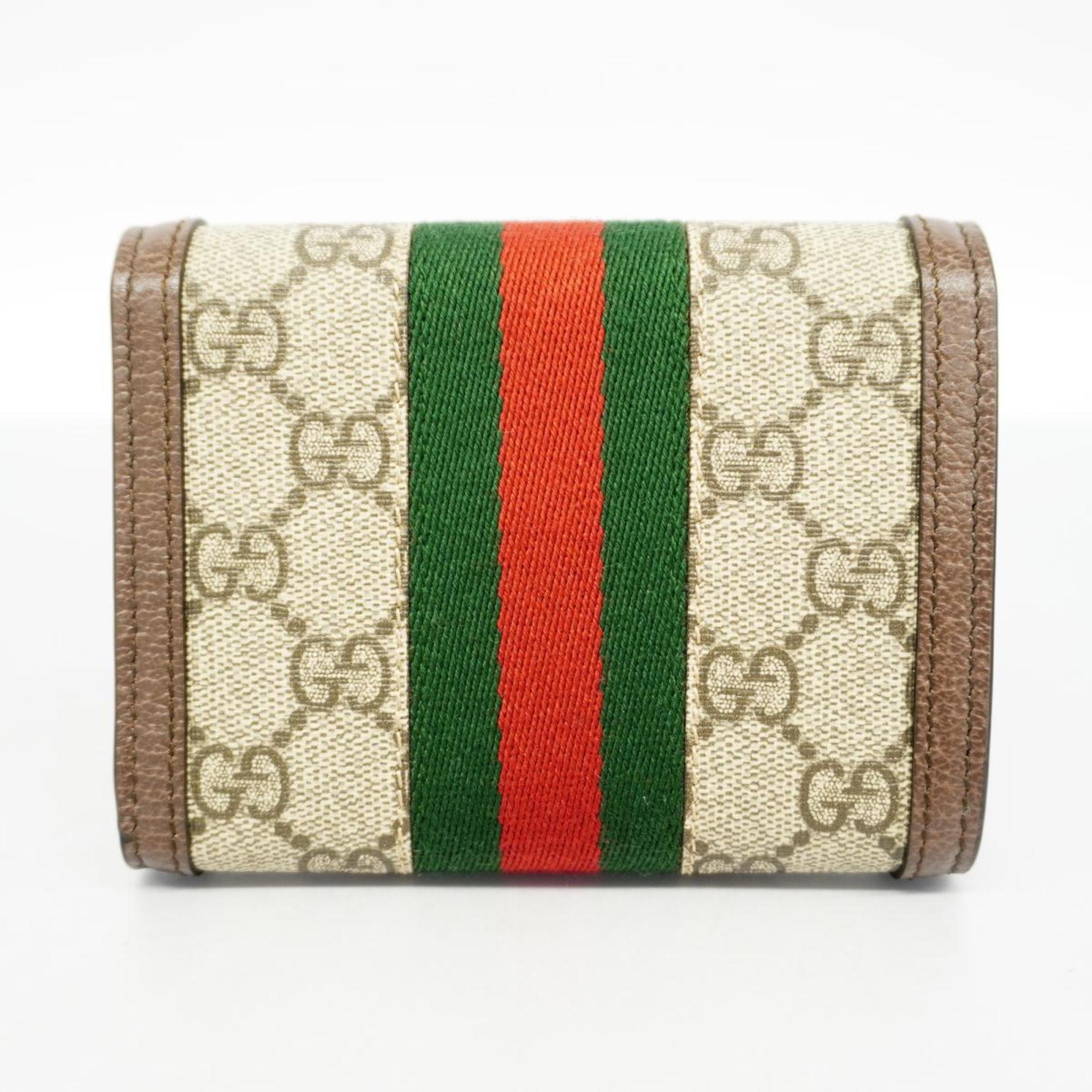 グッチ(Gucci) グッチ 三つ折り財布 オフィディア 625703  ブラウン   メンズ レディース