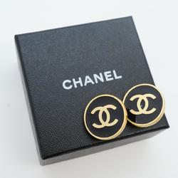 シャネル(Chanel) シャネル イヤリング ココマーク  サークル GPメッキ ゴールド ブラック 01P  レディース