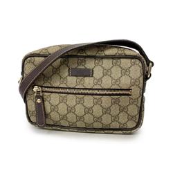 グッチ(Gucci) グッチ ショルダーバッグ GGスプリーム 201447  レザー ブラウン ベージュ シャンパン  レディース