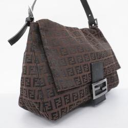 フェンディ(Fendi) フェンディ ハンドバッグ ズッキーノ マンマバケット ナイロンキャンバス ブラウン ブラック  レディース