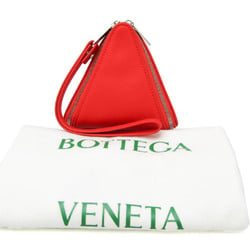 ボッテガ・ヴェネタ(Bottega Veneta) イントレチャート ピラミッド 666769 レディース レザー ポーチ レッド