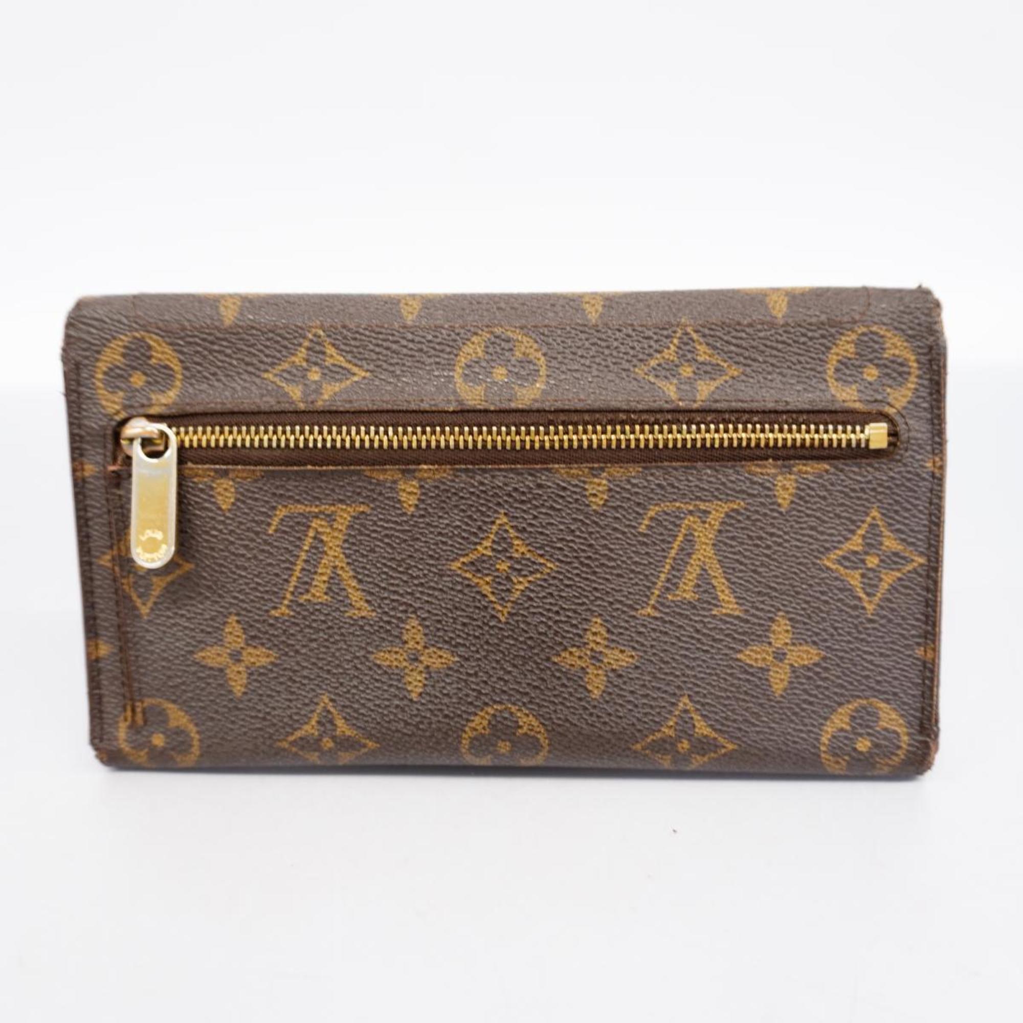 ルイ・ヴィトン(Louis Vuitton) ルイ・ヴィトン 三つ折り長財布 モノグラム ポルトフォイユウジェニ N51105 ブラウンレディース