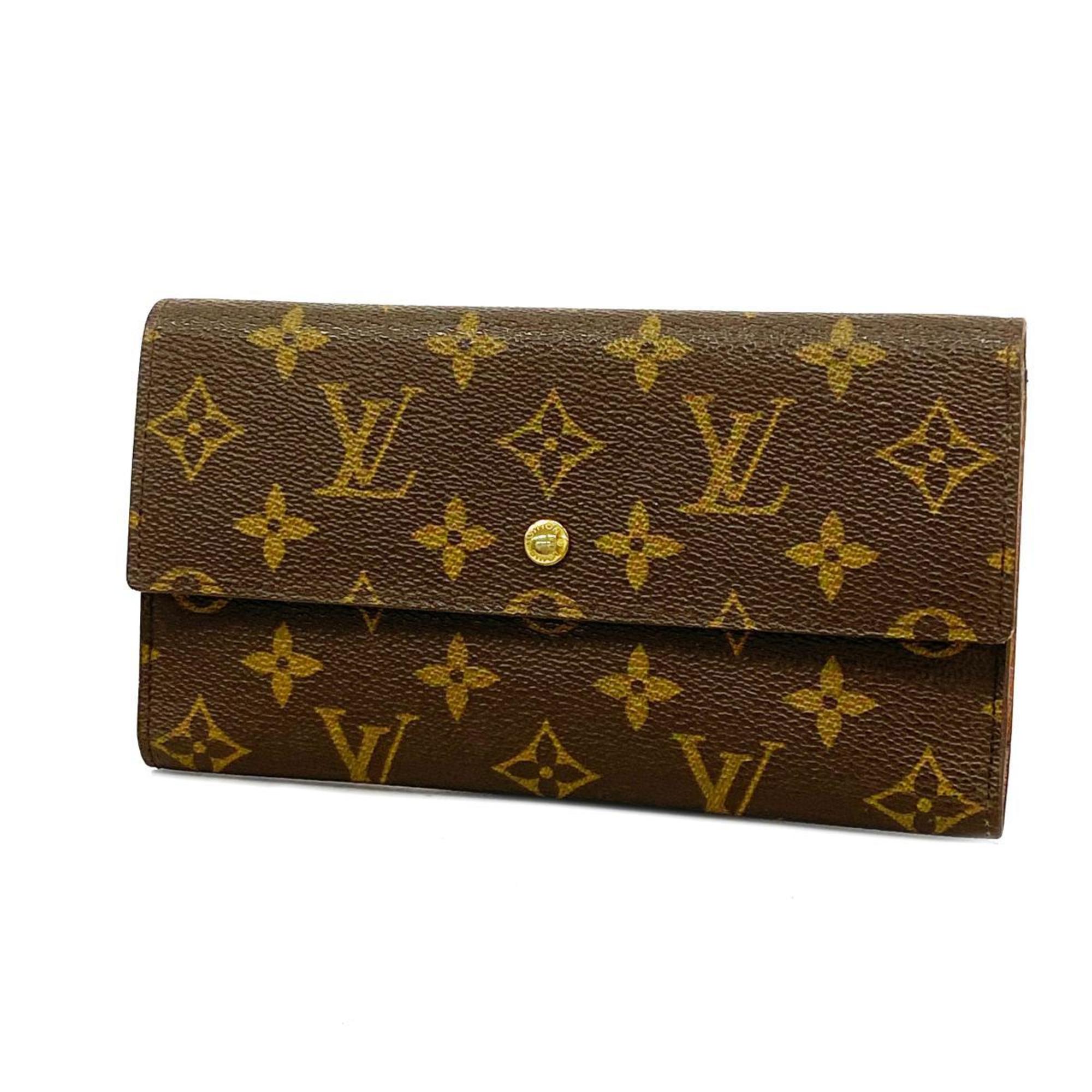 ルイ・ヴィトン(Louis Vuitton) ルイ・ヴィトン 三つ折り長財布 モノグラム ポルトトレゾールインターナショナル M61215  ブラウンメンズ レディース | eLADY Globazone