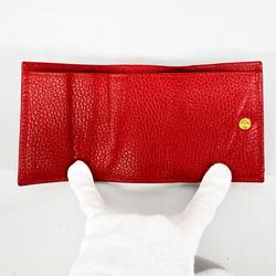 グッチ(Gucci) グッチ 三つ折り財布 GGマーモント 523277 レザー レッド   レディース