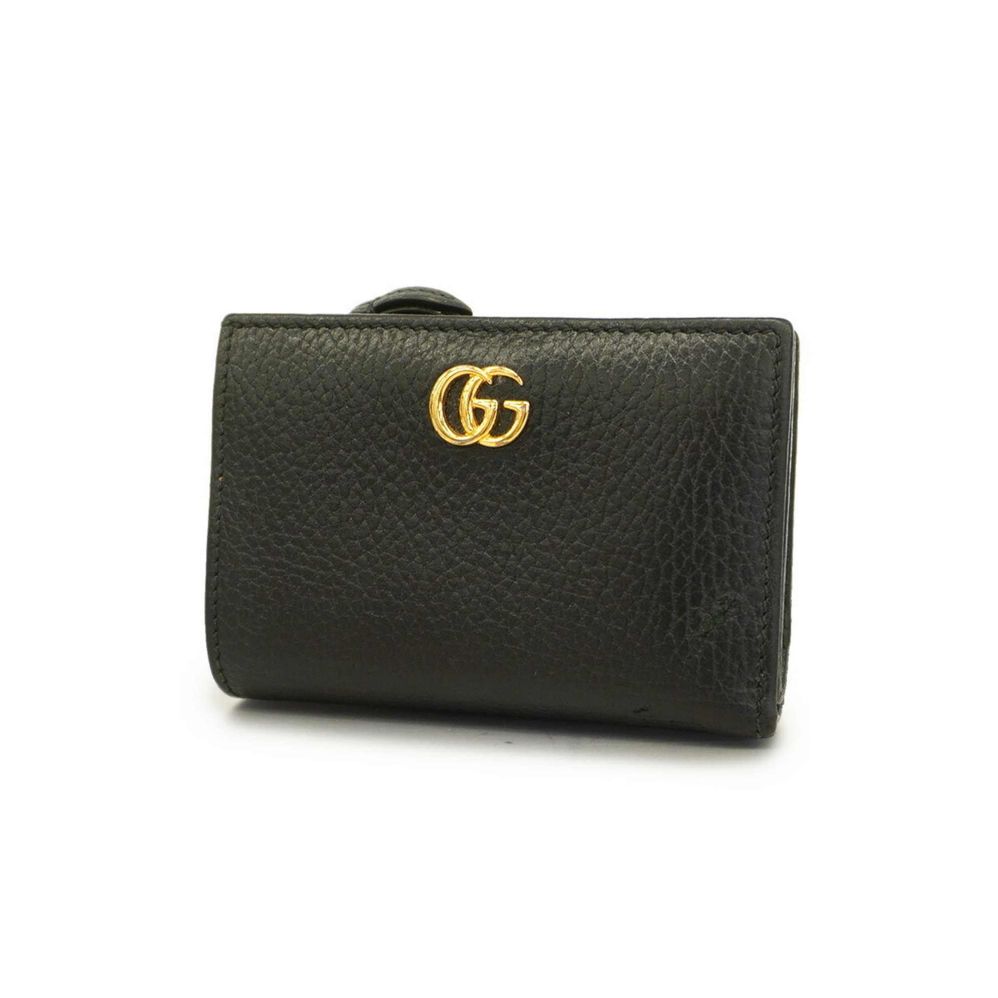 グッチ(Gucci) グッチ 財布 GGマーモント 772738 レザー ブラック   レディース