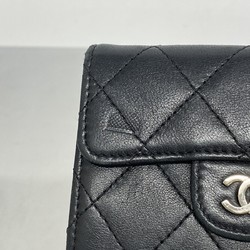 シャネル(Chanel) シャネル 名刺入れ マトラッセ ラムスキン ブラック レディース