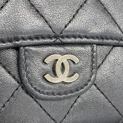 シャネル(Chanel) シャネル 名刺入れ マトラッセ ラムスキン ブラック レディース